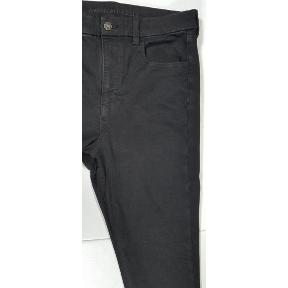 American Eagle The Dream Jean Black Stretch High Rise Jegging Women's 12 Regular - Picture 8 of 16